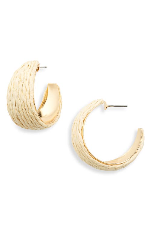 Nordstrom Raffia Hoop Earrings In Gold
