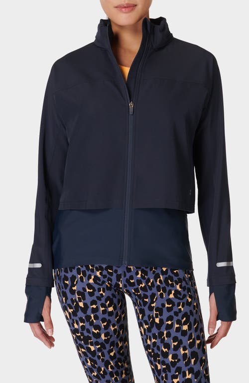 Shop Sweaty Betty Fast Track Running Jacket In Navy Blue