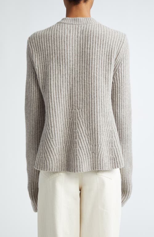 Shop Loulou Studio Rib Cashmere Cardigan In Bloom Melange