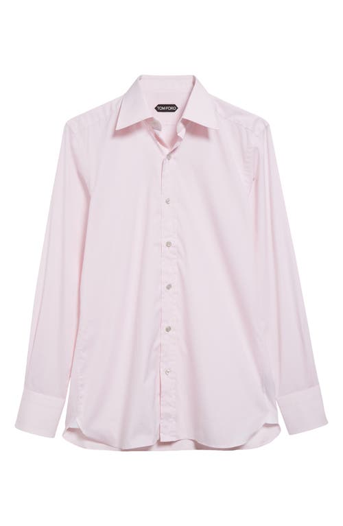 TOM FORD TOM FORD CLASSIC FIT SOLID STRETCH POPLIN BUTTON-UP SHIRT 