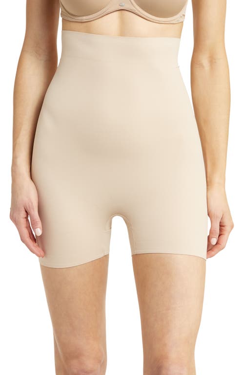 Sleek Essentials High Waist Shaper Shorts in Warm Beige