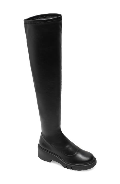 womens black stretch boots | Nordstrom