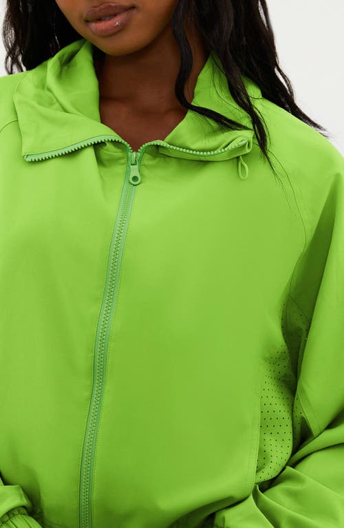 Shop Beach Riot Casen Zip-up Jacket In Palm Garden Green