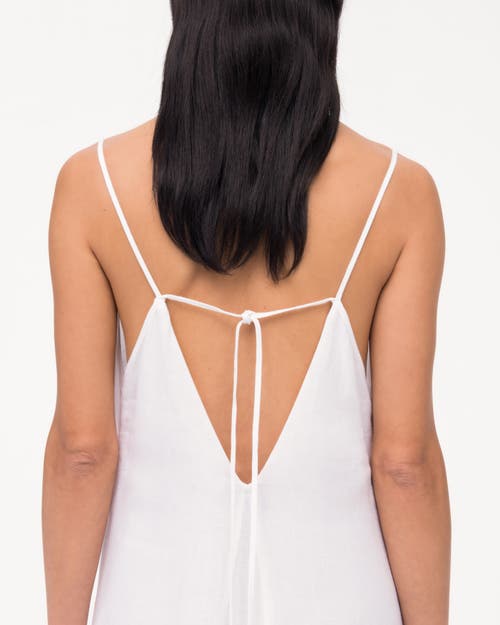 Shop Another Tomorrow Seamed Slip Dress In White
