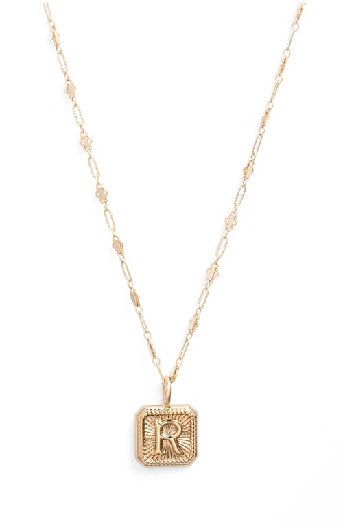 Harlow Initial Pendant Necklace in Gold - R