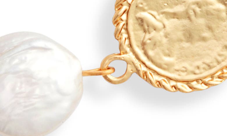 Karine Sultan Pearl & Coin Layered Necklace In Gold