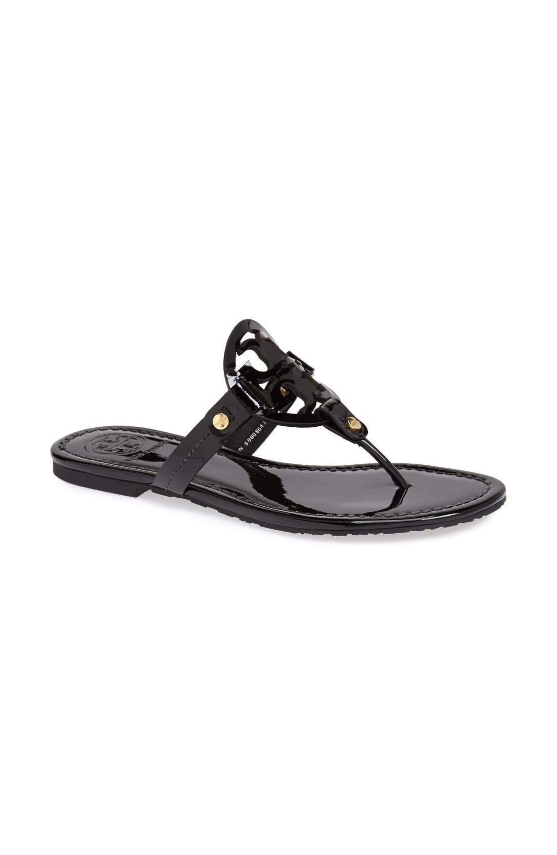 tory burch black and white sandals