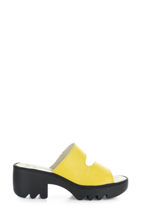 Shop Fly London Tech Platform Sandal In Yellow Mousse