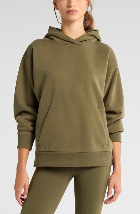 Dark green hoodie women's best sale