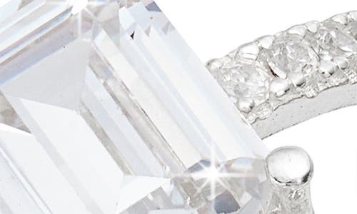 Shymi Cubic Zirconia Bypass Statement Ring In Silver/white