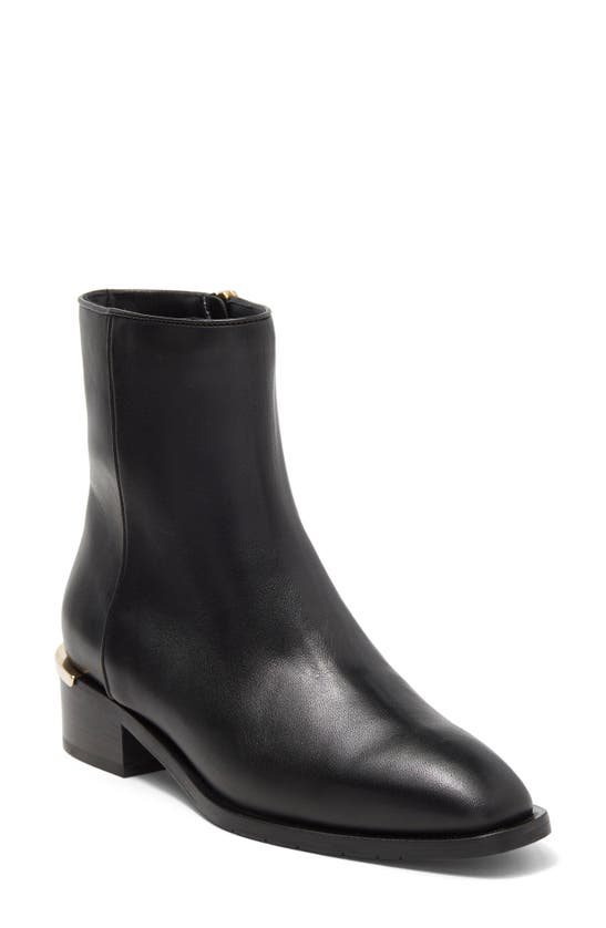 Aquatalia Fin Leather Bootie In Black ModeSens