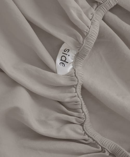 Pact Organic Room Service Sateen Fitted Sheet In Dove Grey
