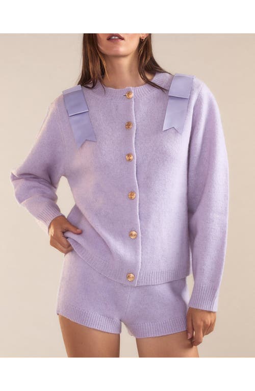 Cynthia Rowley Ivy Wool Knit Short In Lavender