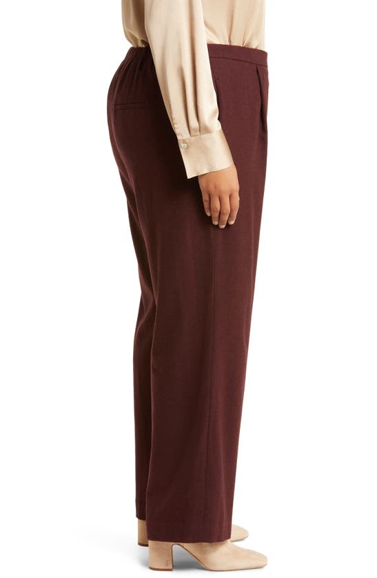 Vince Flannel Easy Pull-on Pants In Deep Wine