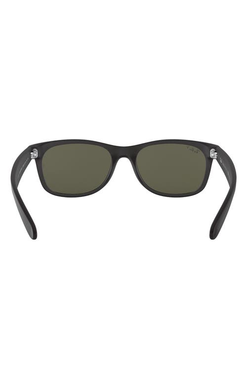 Shop Ray Ban Ray-ban New Wayfarer 55mm Rectangular Sunglasses In Black/green