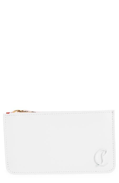 CHRISTIAN LOUBOUTIN CHRISTIAN LOUBOUTIN LOUBI54 LEATHER ZIP CARD CASE 