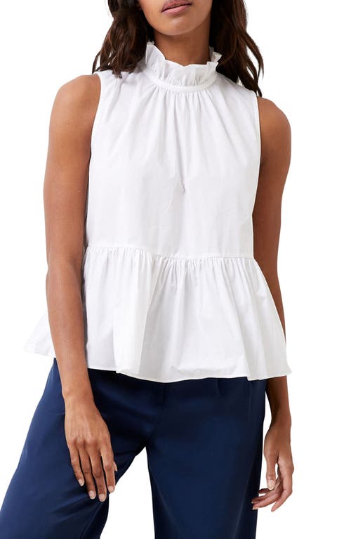 French Connection Rhodes Peplum Poplin Top at Nordstrom,