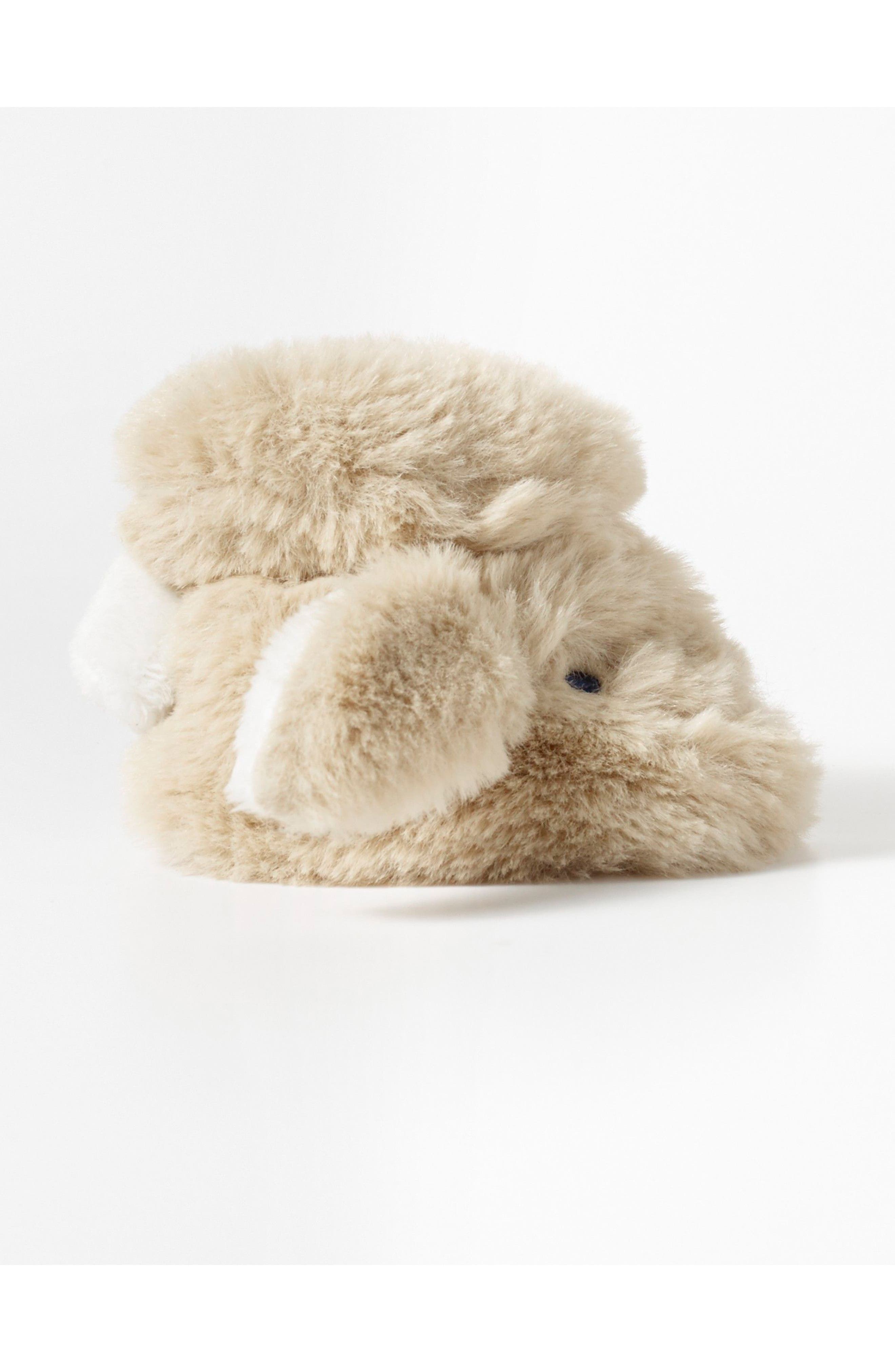 Mini Boden Bunny Faux Fur Booties (Baby 