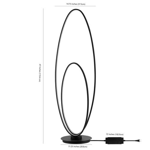 JONATHAN Y JONATHAN Y LOOPER METAL MODERN CONTEMPORARY OVAL DIMMABLE INTEGRATED LED FLOOR LAMP