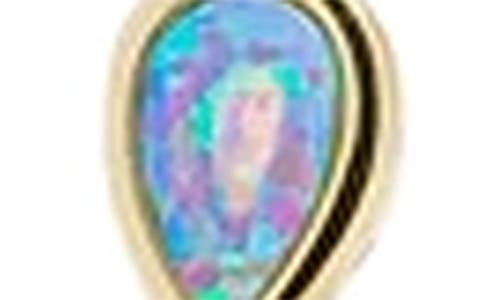 Melinda Maria Isla Imitation Opal Hoop Earrings In Blue Opal/gold