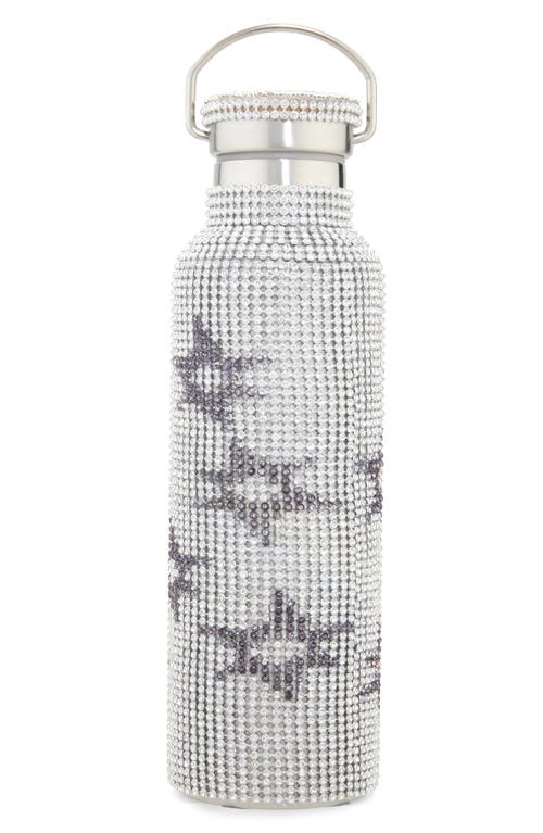 Collina Strada Crystal Embellished Insulated Water Bottle In Gray