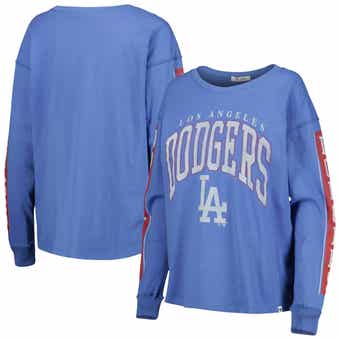 Women's Fanatics Branded White Los Angeles Dodgers Play Calling Raglan  V-Neck T-Shirt 