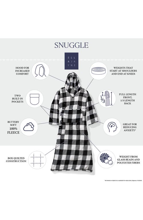 Ella Jayne Home Weighted Anti-anxiety Wearable Blanket In Black/white
