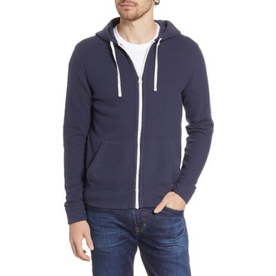 Faherty Spring Lake Boucle Zip Hoodie, Blue