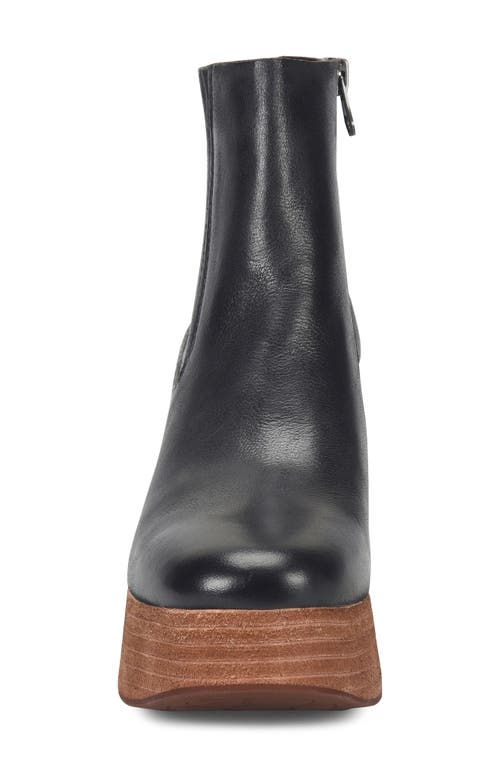Kork-ease ® Platform Bootie In Black Fullgrain