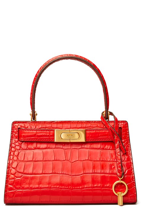 Lee Radziwill Croc Embossed Leather Tote