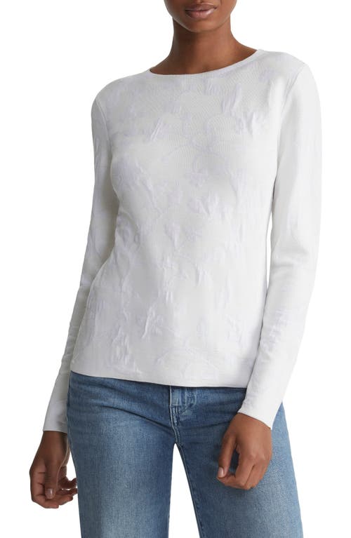 Lafayette 148 New York Floral Jacquard Sweater Cloud at Nordstrom,