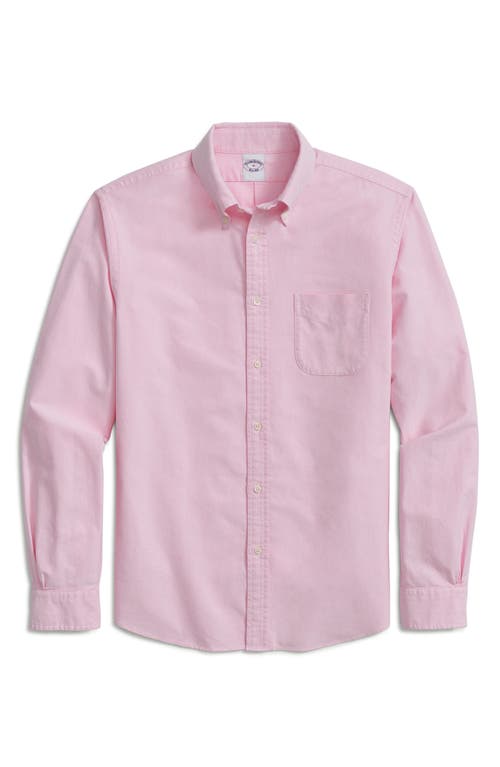 Brooks Brothers Oxford Cotton Button-Down Shirt Solid Pink at Nordstrom,