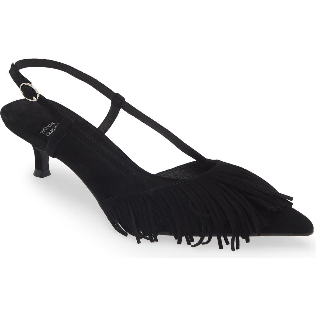 Jeffrey Campbell Lasso Me Slingback Pointed Toe Pump In Black