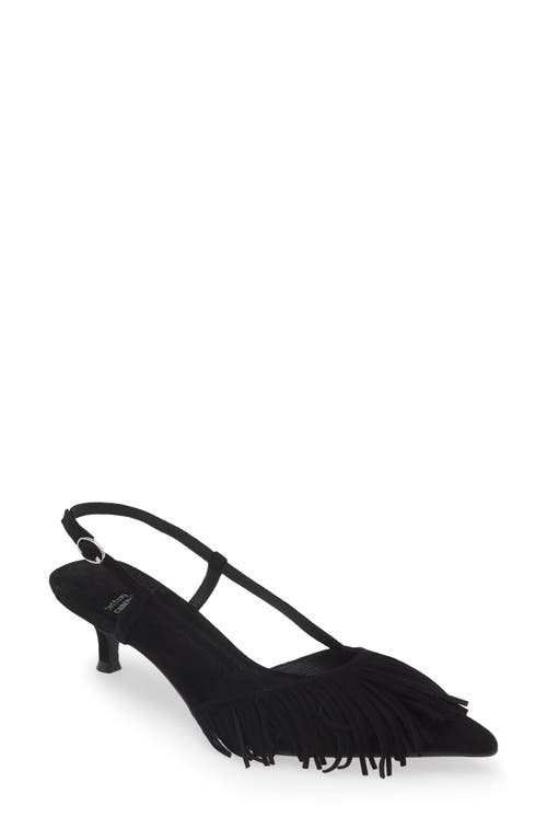 Shop Jeffrey Campbell Lasso Me Slingback Pointed Toe Pump In Black Suede