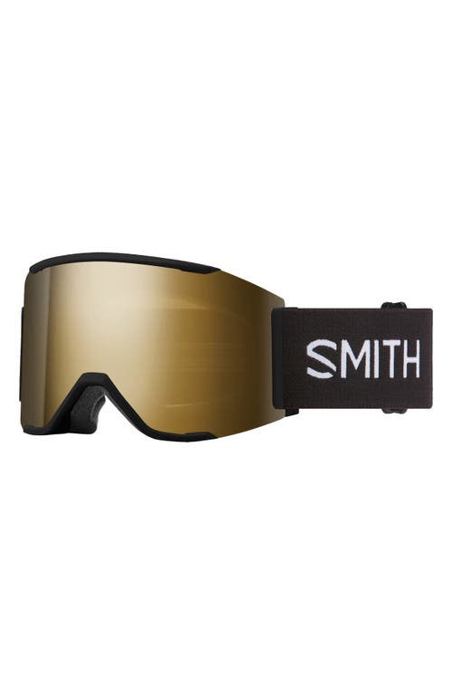 Shop Smith Squad Mag™ 170mm Chromapop™ Low Bridge Snow Goggles In Black/black Gold