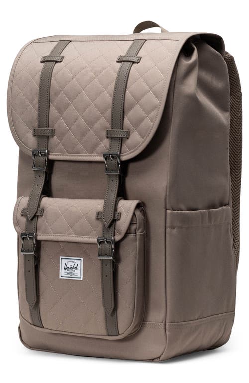 Shop Herschel Supply Co . Little America Backpack In Brindle Quilted