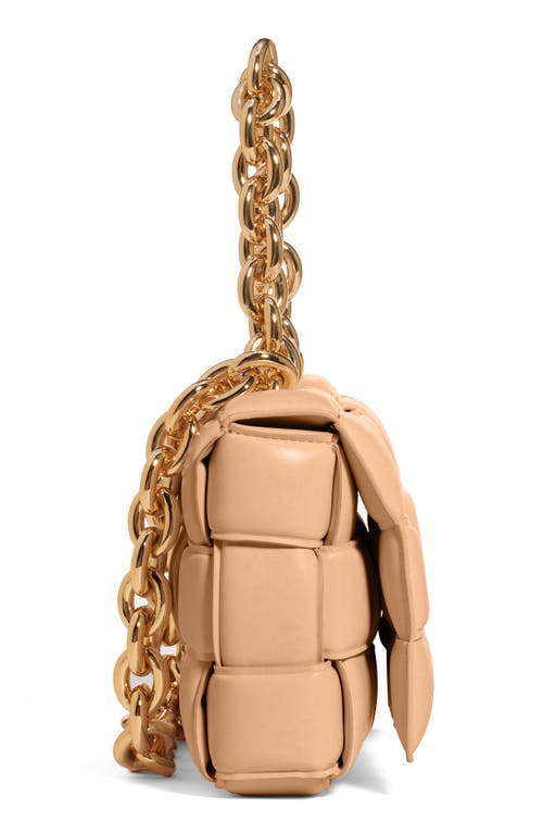 Shop Bottega Veneta The Chain Cassette Bag In Almond/gold