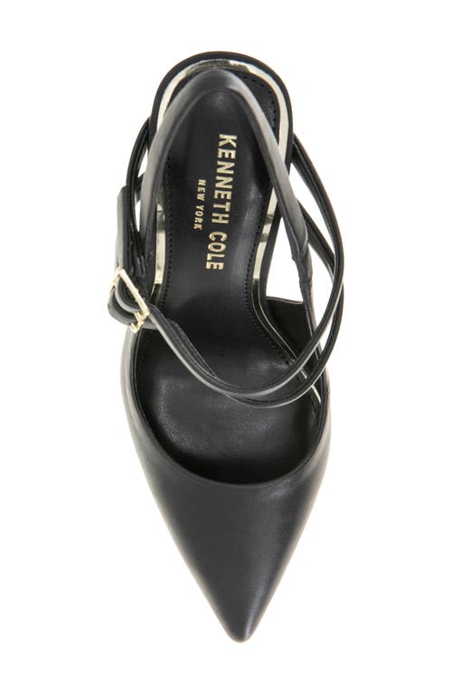 Shop Kenneth Cole Raquel Pointed Toe Slingback Pump In Black Leather