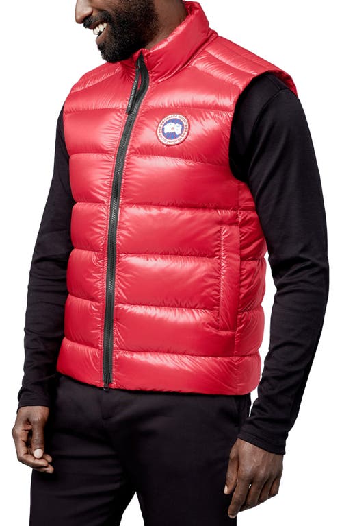 Canada Goose Crofton Water Resistant Packable Quilted 750-Fill-Power Down Vest in Red
