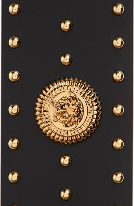 VERSACE VERSACE STUDDED BIGGIE COIN BELT