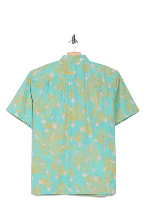Tori Richard Seashell Story Short Sleeve Button-up Shirt In Seaspray