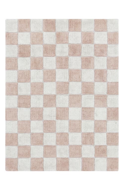 Lorena Canals Tiles Washable Cotton Blend Rug in Rose at Nordstrom