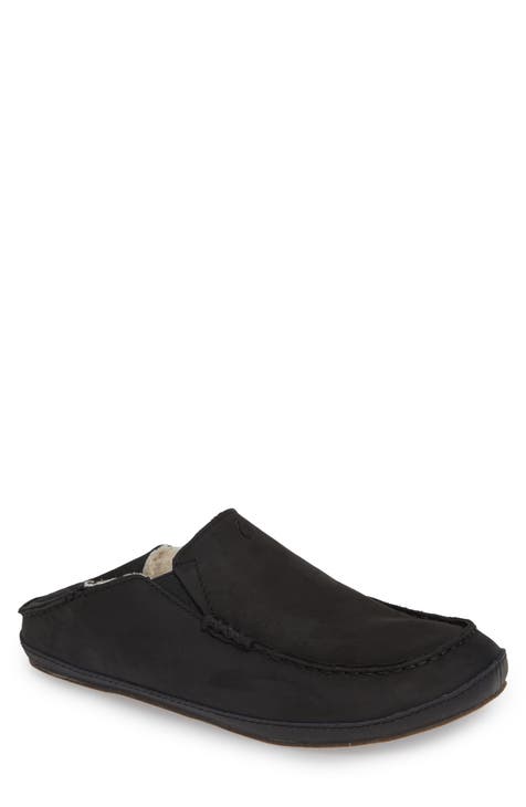 Mens leather sale slippers nordstrom