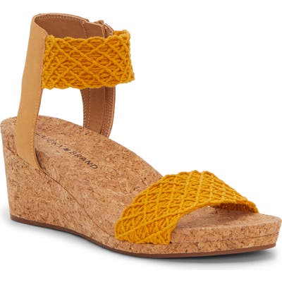 Lucky Brand Kierony Wedge Sandal- Yellow