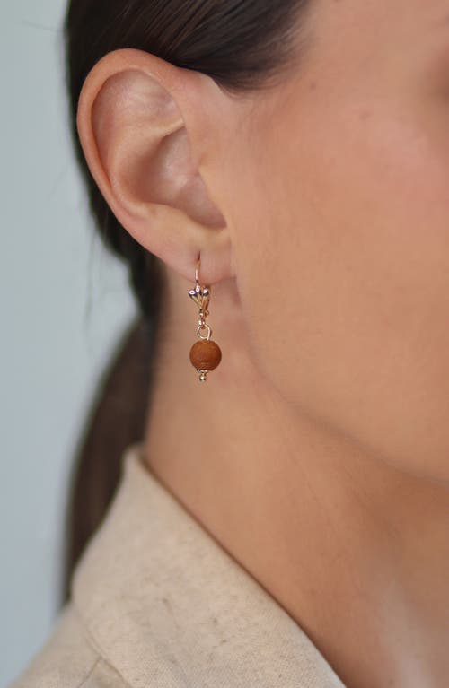 Bling Jewelry Stone Drop Earrings In Brown