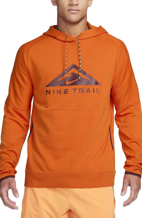 Buy Men Orange Solid Hooded Neck Sweatshirt Online - 759353