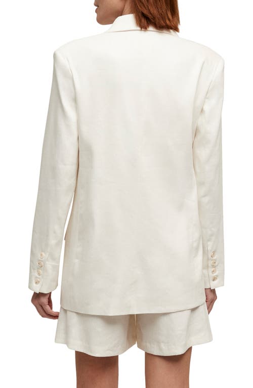 Shop Isaac Mizrahi New York Oversize Blazer In Dogwood White