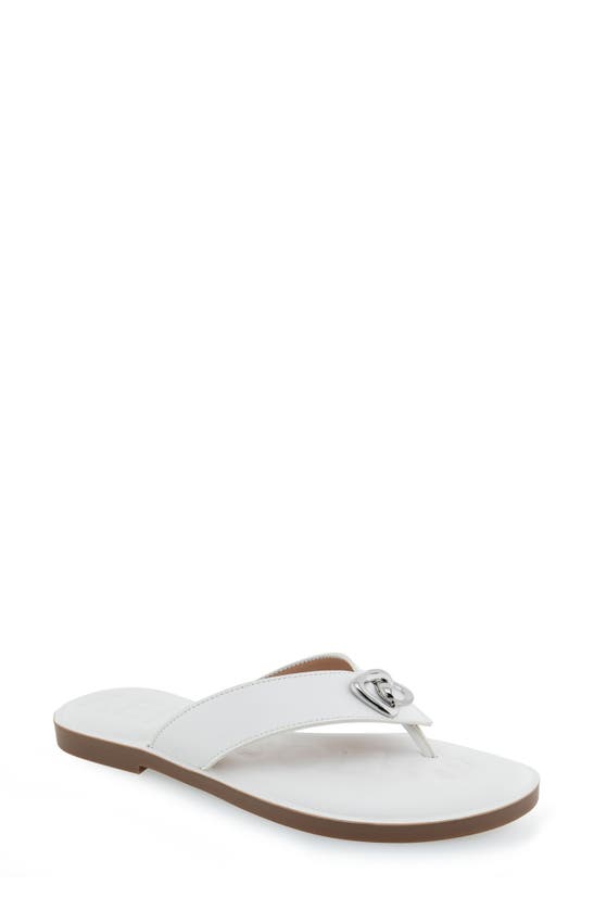 Shop Aerosoles Galen Flip Flop In White Pu