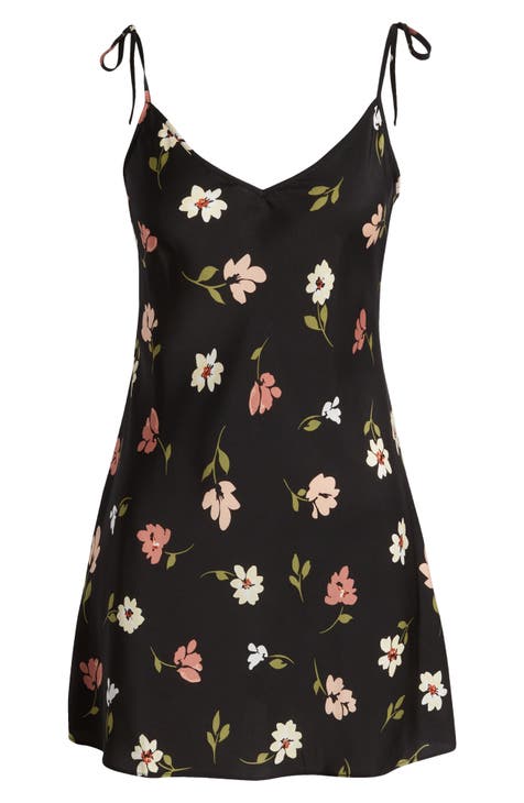 Floral Tie Strap Minidress