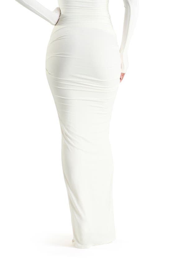Shop Naked Wardrobe Gather Good Maxi Skirt In White